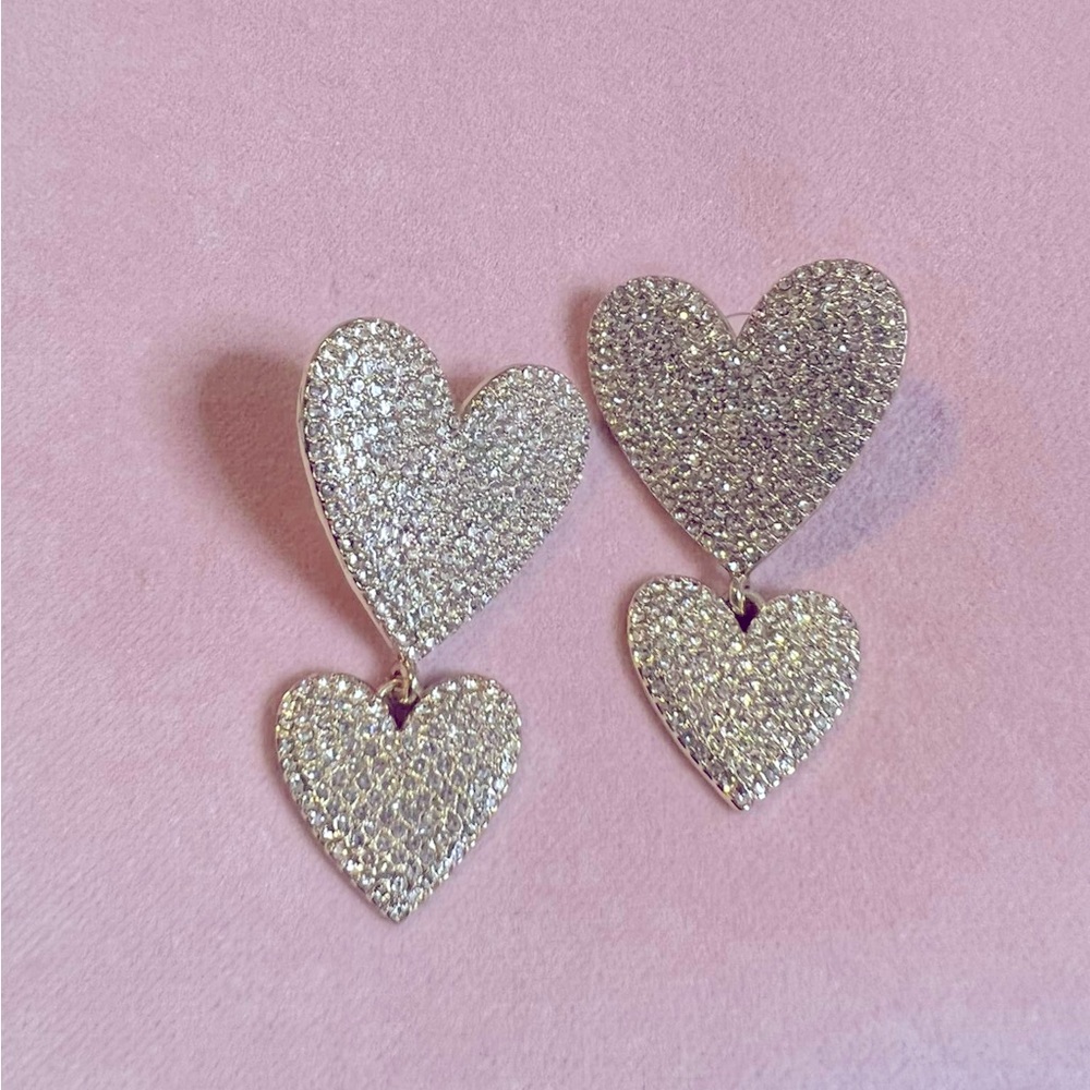 Diamond Heart Earrings